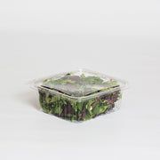 64 oz. Clear Plastic Tamper Resistant Hinged Deli Container with Flat Lid - 150 per case by Inline Plastics Corporation – 64.0 ounces, Polyethylene, transparent, Model TS64