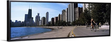 CANVAS ON DEMAND Skyscrapers at the waterfront Oak Street Beach and Lakefro