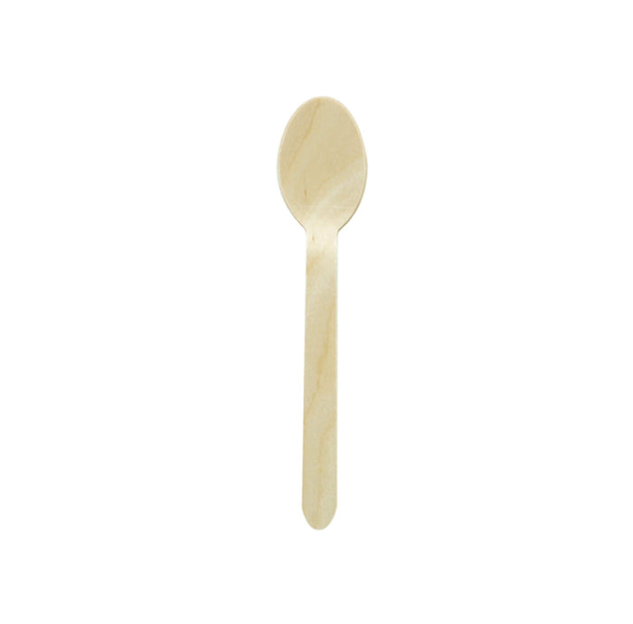 PacknWood 210CVB3-6.2" Wooden Cutlery Spoons - Biodegradable Wood Spoons - 100% Natural and Compostable Cutlery Spoon - Wooden Disposable Cutlery Spoon - (2000 per case)