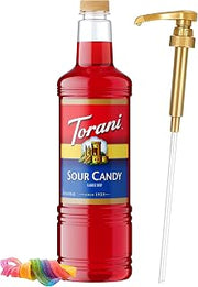 Torani Sour Candy Syrup 1L with Pump – Tangy Flavoring for Drinks & Cocktails