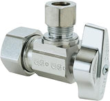 BrassCraft KTCR19 C1 1/2 nom Comp by 3/8 O.D. Comp Angle Stop, Chrome