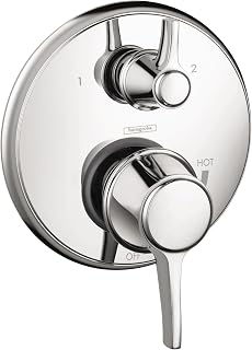 hansgrohe Ecostat Classic Pressure Balance Shower Valve Trim with Diverter in Chrome, 04449000