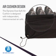 Ever-Soft Air Cushion by Dynarex – 18" Length, 18" Width, 2" Height, Polyvinyl Chloride, Black, Pack of 7, Model 10602-7