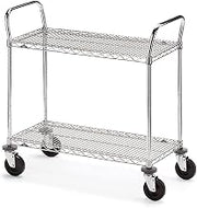 Metro Two-Shelf Wire Carts, 48" W x 18" D x 39-1/2"H