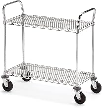 Metro Two-Shelf Wire Carts, 48" W x 18" D x 39-1/2"H