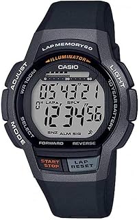 Casio WS-1000H-1A Lap Memory Digital Mens Boys Watch WS-1000 100M WR Original