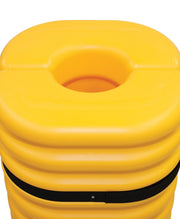 Plastic Column Protector for 9" Round Column w/Interlocking Halves by Eagle – 42" tall, High Density Polyethylene, Yellow, Model 1709
