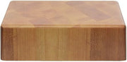 HUBERT Display Riser Butcher Block Look Rectangular Made of Melamine and Bamboo EcoFriendly - 10"L x 6"W x 3"H