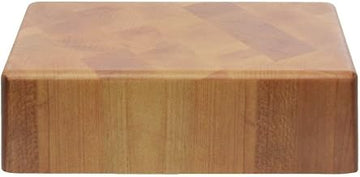 HUBERT Display Riser Butcher Block Look Rectangular Made of Melamine and Bamboo EcoFriendly - 10"L x 6"W x 3"H