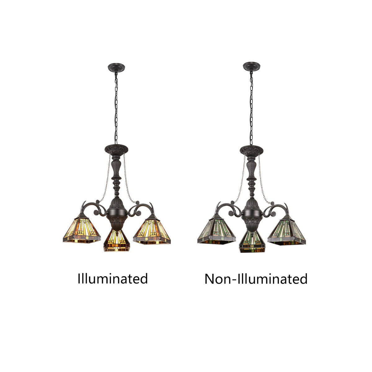 CH33359MR24-DC3 Chandelier by Chloe Lighting – Green, Blue, Brown