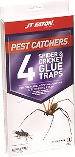 JT Eaton Pest Catchers Glue Traps - Spider & Cricket Traps, Camel Cricket Traps - 48 Traps
