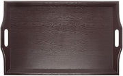 G.E.T. Mahogany SAN Plastic Faux Wood Serving Tray with Handles - 25" L x 16" W by G E T ENTERPRISES LLC – Plastic, Mahogany, Model RST-2517-M