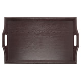 G.E.T. Mahogany SAN Plastic Faux Wood Serving Tray with Handles - 25" L x 16" W by G E T ENTERPRISES LLC – Plastic, Mahogany, Model RST-2517-M