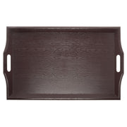 G.E.T. Mahogany SAN Plastic Faux Wood Serving Tray with Handles - 25" L x 16" W by G E T ENTERPRISES LLC – Plastic, Mahogany, Model RST-2517-M