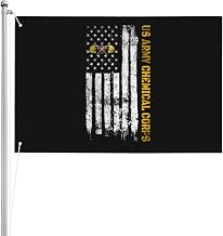 Double-Sided 3ply 2x3FT US Chemical Corps USA Flag Flag Heavy-Duty Polyester Indoor Outdoor Use24