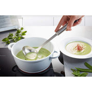 Slotted Spoon Silver PRIMELINE by GEFU – Ø 11 cm, L 34 cm, Stainless Steel, Silver, Model 29210