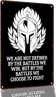 Spartan Warrior Motivational Quote 8 x 12 Inch Aluminum Wall Decor