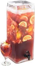 Cal-Mil 1733-3 Square Glass Infusion Dispenser, 3 gal, 8" W x 8" D x 19" H, Clear