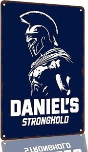 Daniel's Stronghold Spartan Warrior 8 x 12 Inch Aluminum Wall Decor