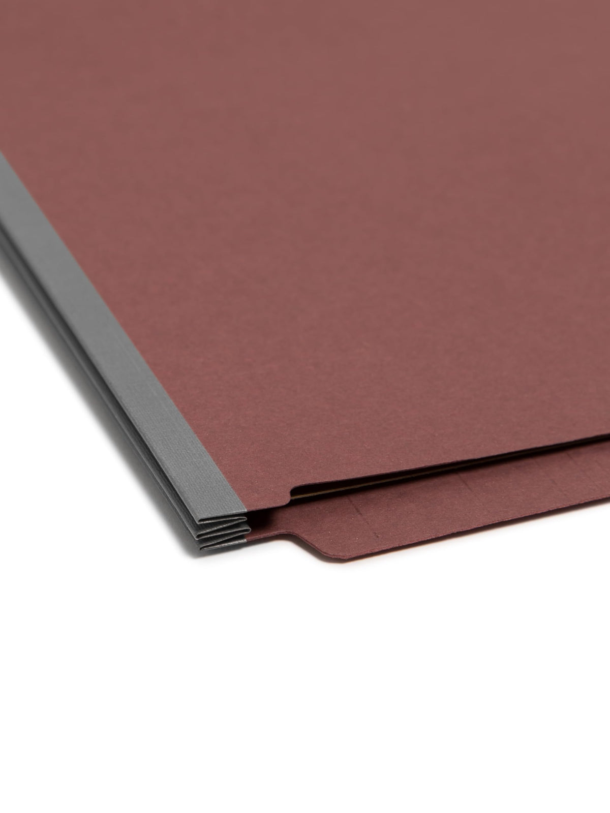 End Tab Pressboard Classification File Folder with SafeSHIELD® Fasteners by SMEAD – Letter, Red, Model 26855
