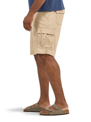 Men's Big & Tall Extreme Motion Carolina Cargo Short by Lee – Cotton Blend, Buff, Model 112369173