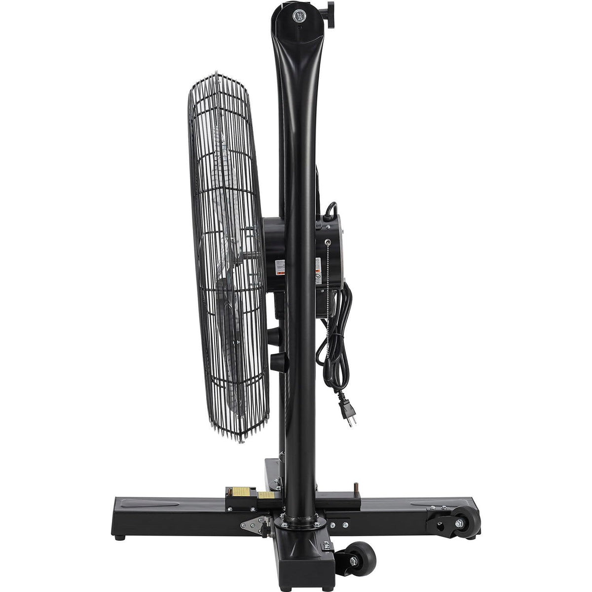 24" Foldable Mobile Pedestal Fan by Continental Dynamics – Metal, Black, Model SFSI3-750/60Y