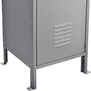 Global Industrial 1-Tier 1 Door Locker by GEC – Alloy Steel, Grey, Model 493657GY