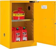Global Industrial Flammable Cabinet, Self Close Single Door, 12 Gallon, 23" Wx19 Dx35 H