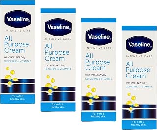 Vaseline Intensive Care All Purpose Cream, Cracked Skin Relief, 4-Pack. 1.41 FL Oz Each, 4 Tubes