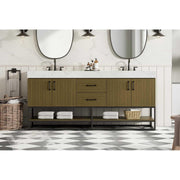 Caroline Bathroom Vanity Chestnut Brown by Lighting Design – Wood, Chestnut Brown, Model VF29272DMCB