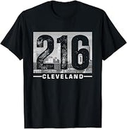 Vintage Cleveland City Ohio 216 Area Code Pride Skyline T-Shirt