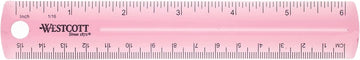 Westcott Plastic Ruler, 6-Inch, (00412)