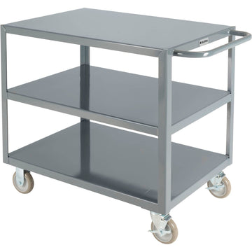 Steel Utility Cart w/3 Shelves by Global Industrial – Steel, Gray, Model GWC-3S-2436