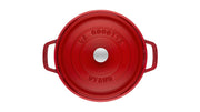 Round Cocotte - 9Qt - Cherry by STAUB – 30cm, 8.4 liters, Cast Iron, 03) Cherry, Model 1004228