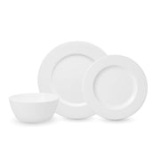 Ornament Bone China by Fortessa – 12 Piece Dinnerware Set (Service for 4), Bone China, White, Model 12PPS-FBC-ORNA
