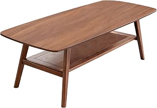 Coffee Tables for Living Room - Solid Wood Coffee Table Mesa de Centro | 100% solid wood coffee table with storage shelf, dimensions 120x56x44 cm, perfect for living room or home office.