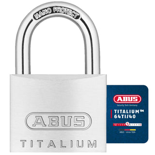 Titalium Padlocks by ABUS – 40 mm, Alloy Steel, Single, Model 569548