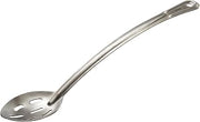 Winco 15" Stainless Steel Basting Spoon, Slotted, Curved Handle, Heavy Duty | Slotted design for liquid draining, Curved handle for precise control, Great for Cooking, Buffet Service and Food Preparation
