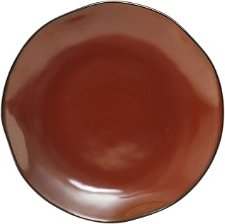 Tuxton China GAR-008 Plate, 11-5/8" Diameter, Round, Microwave and Dishwasher Safe, Oven Proof, Fully Vitrified, Ceramic, TuxTrendz, Artisan, Red Rock, Pack of 12
