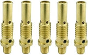MIG 52 Welded Gas Diffuser for Tweco #2 and Lincoln Magnum 200, Brass 5 Pack