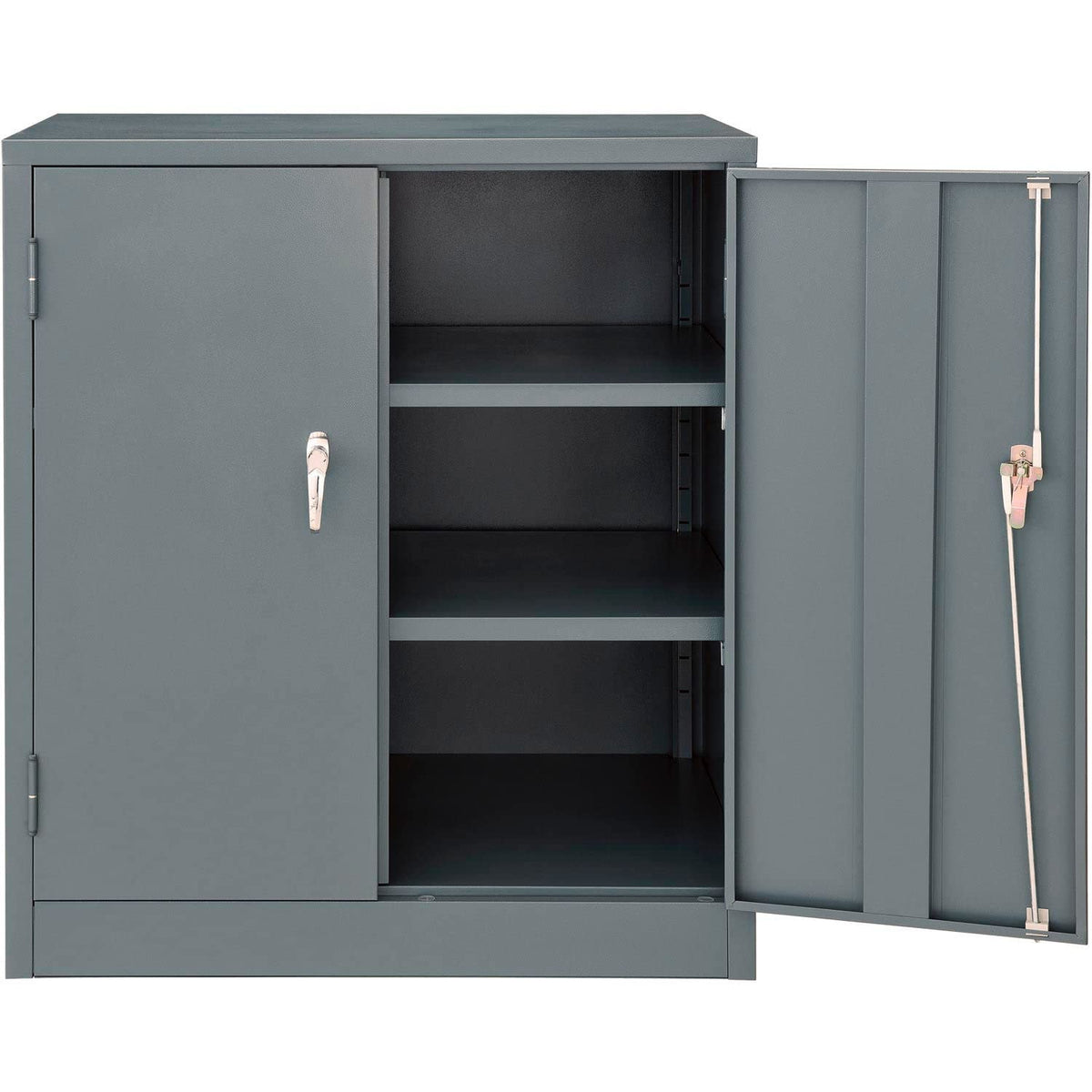 Counter Height Cabinet with Locking Lever Handle by Global Industrial – 36x24x42 inches, Alloy Steel, Grey, Model 269872GY