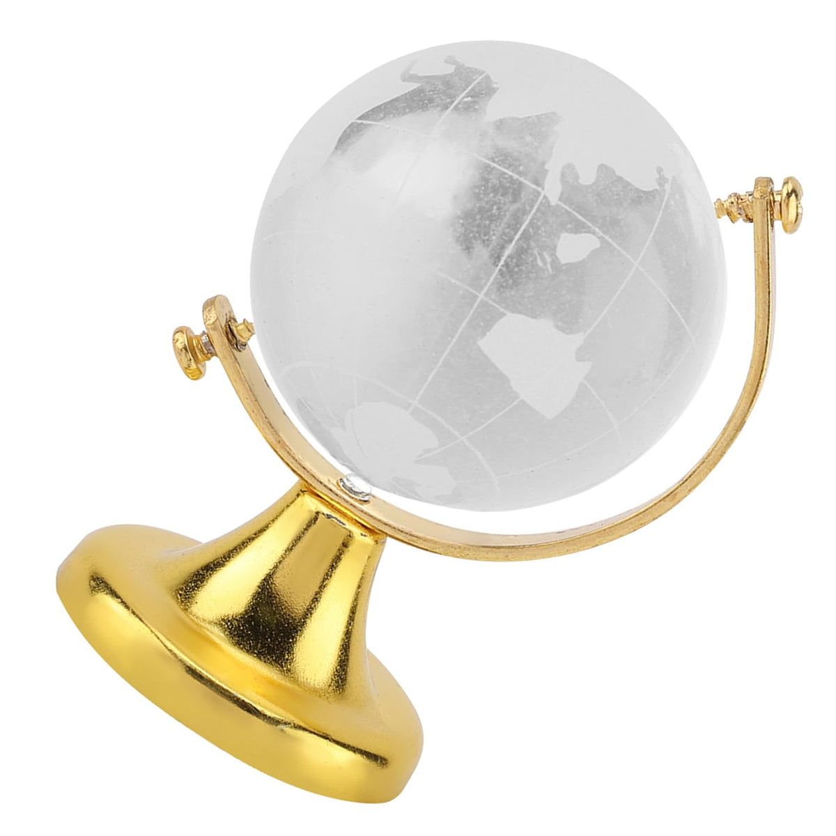 Round Crystal Glass Globe World Map Sphere Decor by Xixian – Gold, Model Xixianxrncwz8j7b-01