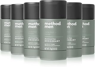 Method Mens Aluminum-Free Deodorant, Juniper & Sage, 2.65 Ounce (Pack of 6)