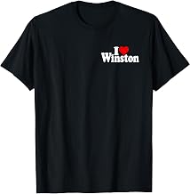 I LOVE HEART WINSTON NAME ON A TEE T-Shirt