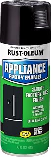 Rust-Oleum Appliance Epoxy Black Spray Paint | Appliance Refinishing, Washable Finish, Moisture Resistant Coating, Refrigerators, Dishwashers, Cabinets, 12 Oz