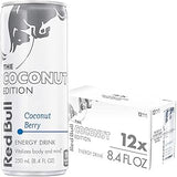 Red Bull Coconut Edition Energy Drink, Coconut Berry, with 80mg Caffeine plus Taurine & B Vitamins, 8.4 Fl Oz, Pack of 12 Cans