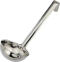 Winco 4 oz Red One Piece Stainless Steel Ladle