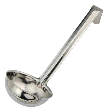 4 oz Red One Piece Stainless Steel Ladle by Winco – 4 Ounce, Stainless Steel, Stainless, Model LDI-40SH