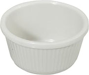 RFM-4W - Melamine Ramekin, Fluted - White, 4 oz