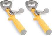 Vollrath 47144 Round Stainless Steel Dishers, Set of 2 (Size 20, 1 5/8-Ounce, Yellow)